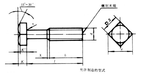 GB 8-88方頭螺栓 C級(jí)