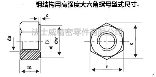 GB/T1228 10.9級(jí)鋼結(jié)構(gòu)高強(qiáng)度大六角螺母尺寸規(guī)格2.jpg