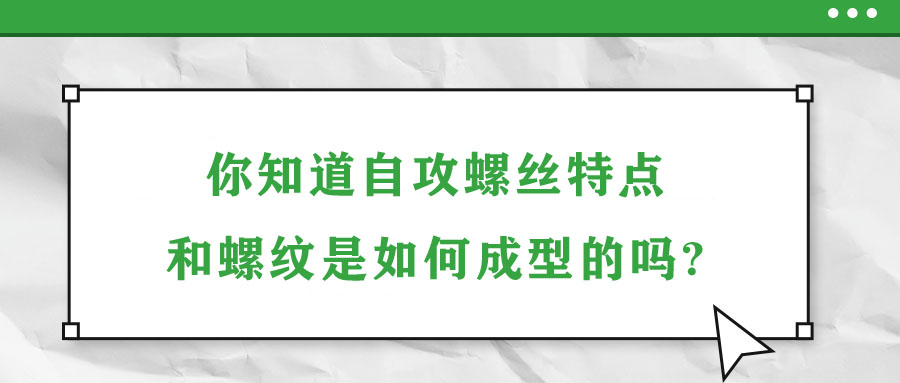 你知道盤頭尖尾自攻螺絲特點和螺紋是如何成型的嗎?